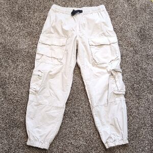 TNA Light Beige Cotton Cargo Pants Size Medium